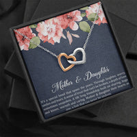 Load image into Gallery viewer, To My Daughter Gifts, Special Bond That Spans The Years, Interlocking Heart Necklace For Women, Birthday Present Idea From Mom
