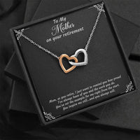 Load image into Gallery viewer, Mom Retirement Gifts, As You Retire, Happy Retirement Interlocking Heart Necklace For Women, Retirement Party Favor From Daughter Son
