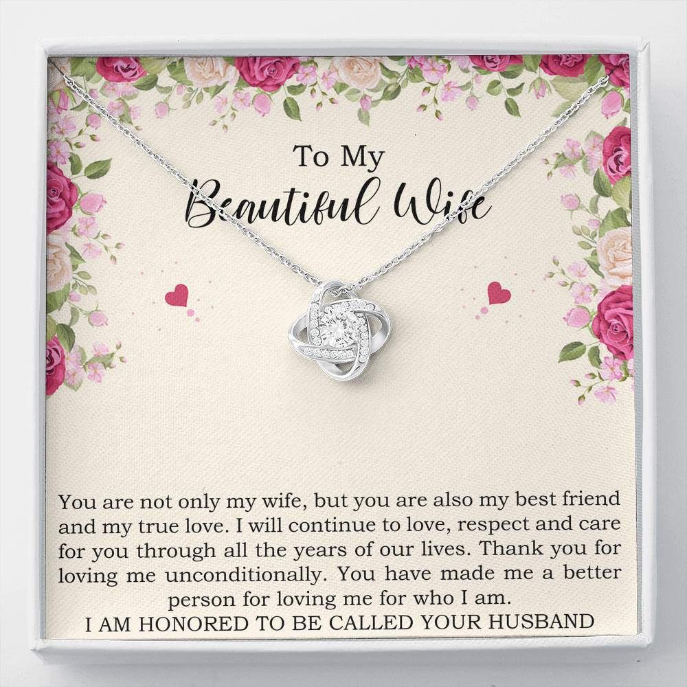 To My Wife, You Are Not Only My Wife , Love Knot Necklace For Women, Anniversary Birthday Gifts From Husband