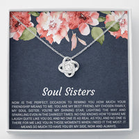 Load image into Gallery viewer, To My Best Friend Gifts, Soul Sisters, Love Knot Necklace For Women, Birthday Present Idea From Bestie
