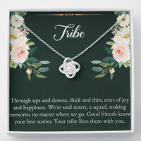 Load image into Gallery viewer, To My Best Friend Gifts, Tribe, Love Knot Necklace For Women, Birthday Present Idea From Bestie

