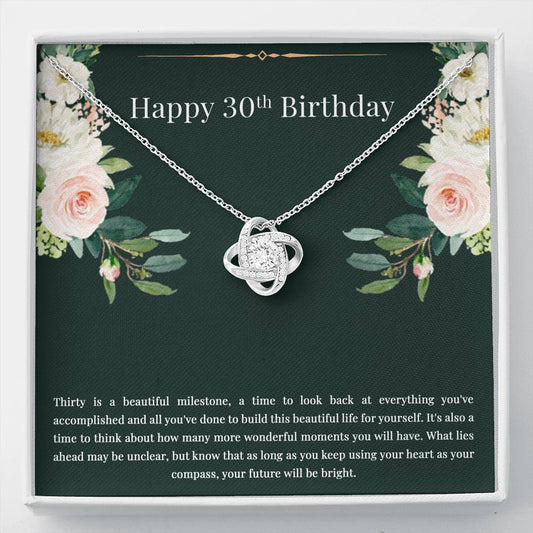 Daughter Love Knot Necklace - Thirty Is A Beautiful Milestone | 30th Birthday Gift