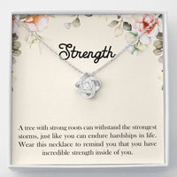 Load image into Gallery viewer, Encouragement Gifts, Strength, Motivational Love Knot Necklace For Women, Sympathy Inspiration Friendship Present
