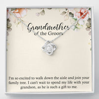 Load image into Gallery viewer, Grandmother of the Groom Gifts, Spend Life With Your Grandson, Love Knot Necklace For Women, Wedding Day Thank You Ideas From Bride

