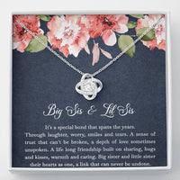 Load image into Gallery viewer, To My Sister Gifts, Big Sis and Lil Sis, Love Knot Necklace For Women, Birthday Present Idea From Sister
