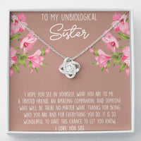 Load image into Gallery viewer, To My Best Friend Gifts, To My Unbiological Sister, Love Knot Necklace For Women, Birthday Present Idea From Bestie
