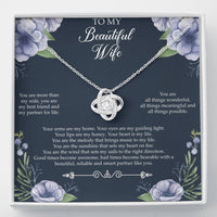 Load image into Gallery viewer, To My Wife, You Are More Than My Wife, Love Knot Necklace For Women, Anniversary Birthday Gifts From Husband
