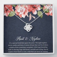 Load image into Gallery viewer, To My Aunt Gifts, Aunt and Nephew Bond, Love Knot Necklace For Women, Aunt Birthday Present From Nephew
