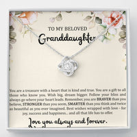 Load image into Gallery viewer, To My Granddaughter Gifts, You Are A Treasure With A Heart, Love Knot Necklace For Women, Birthday Present Idea From Grandma
