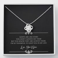 Load image into Gallery viewer, To My Aunt Gifts, Aunts Are Like Stars, Love Knot Necklace For Women, Birthday Present Idea From Niece
