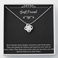 Load image into Gallery viewer, To My Friend Gifts, Forever In Your Heart, Love Knot Necklace For Women, Birthday Present Idea From Bestie
