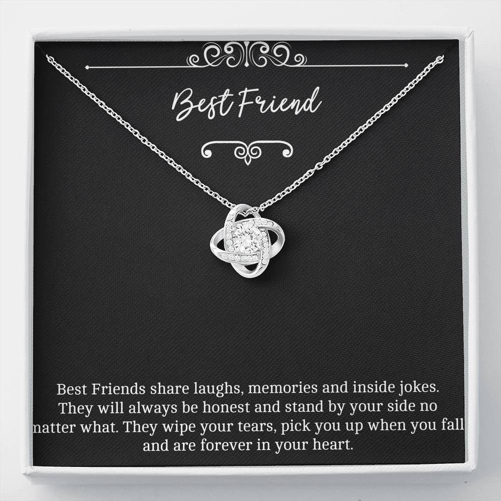 To My Friend Gifts, Forever In Your Heart, Love Knot Necklace For Women, Birthday Present Idea From Bestie