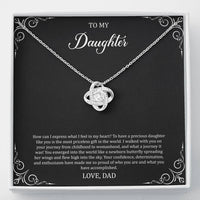 Load image into Gallery viewer, To My Daughter  Gifts, Most Priceless Gift, Love Knot Necklace For Women, Birthday Present Idea From Dad
