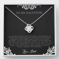 Load image into Gallery viewer, To My Daughter  Gifts, You Are My Greatest Gift, Love Knot Necklace For Women, Birthday Present Idea From Dad
