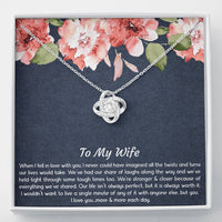 Load image into Gallery viewer, To My Wife, When I Fell In Love With You, Love Knot Necklace For Women, Anniversary Birthday Gifts From Husband
