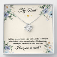 Load image into Gallery viewer, To My Aunt Gifts, Second Mom, Love Knot Necklace For Women, Aunt Birthday Present From Niece Nephew

