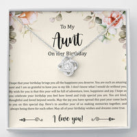 Load image into Gallery viewer, To My Aunt Gifts, Aunt on Her Birthday, Love Knot Necklace For Women, Aunt Birthday Present From Niece Nephew
