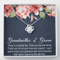 Load image into Gallery viewer, Grandmother of the Groom Gifts, Today Is A Special Day, Love Knot Necklace For Women, Wedding Day Thank You Ideas From Bride
