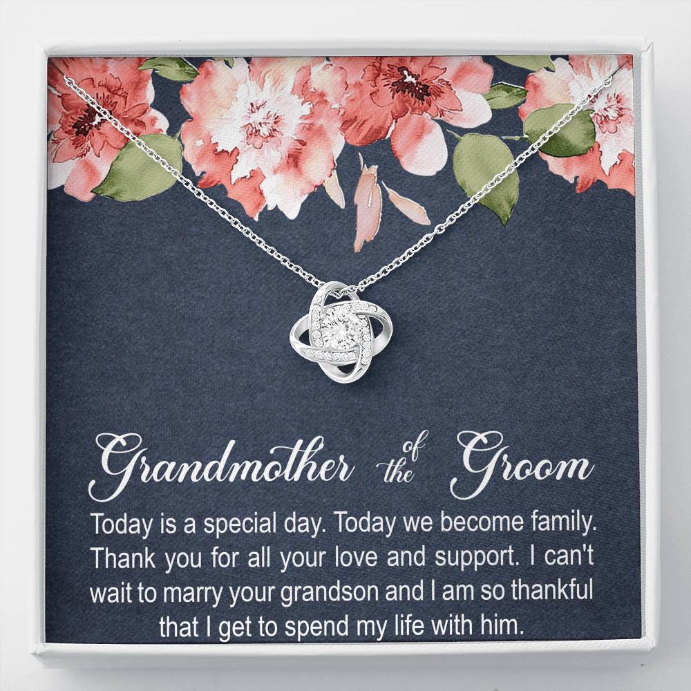 Grandmother of the Groom Gifts, Today Is A Special Day, Love Knot Necklace For Women, Wedding Day Thank You Ideas From Bride