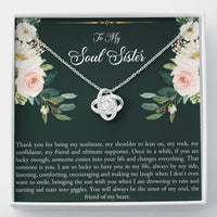 Load image into Gallery viewer, To My Best Friend Gifts, To My Soul Sister, Love Knot Necklace For Women, Birthday Present Idea From Bestie
