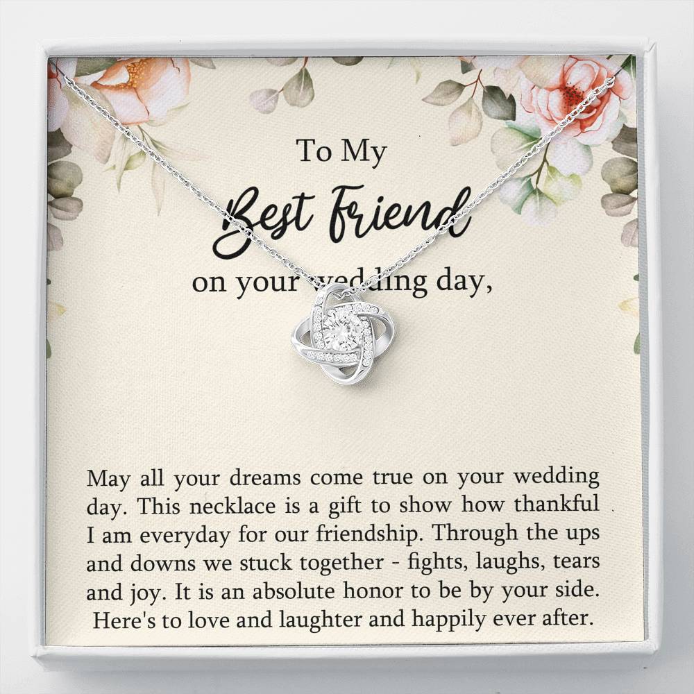 Bride Gifts, May All Your Dreams Come True, Love Knot Necklace For Women, Wedding Day Thank You Ideas From Best Friend