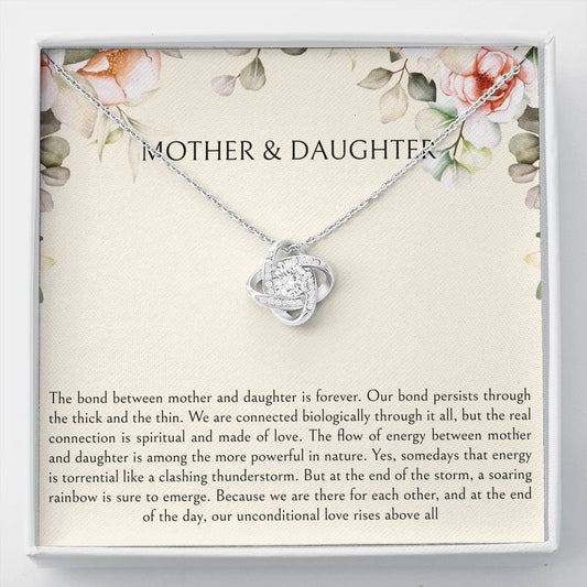 To My Daughter Gifts, Mother and Daughter Bond, Love Knot Necklace For Women, Birthday Present Idea From Mom