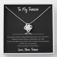 Load image into Gallery viewer, To My Fiancée, The Woman Of My Dreams, Love Knot Necklace For Women, Anniversary Birthday Valentines Day Gifts From Fiancé
