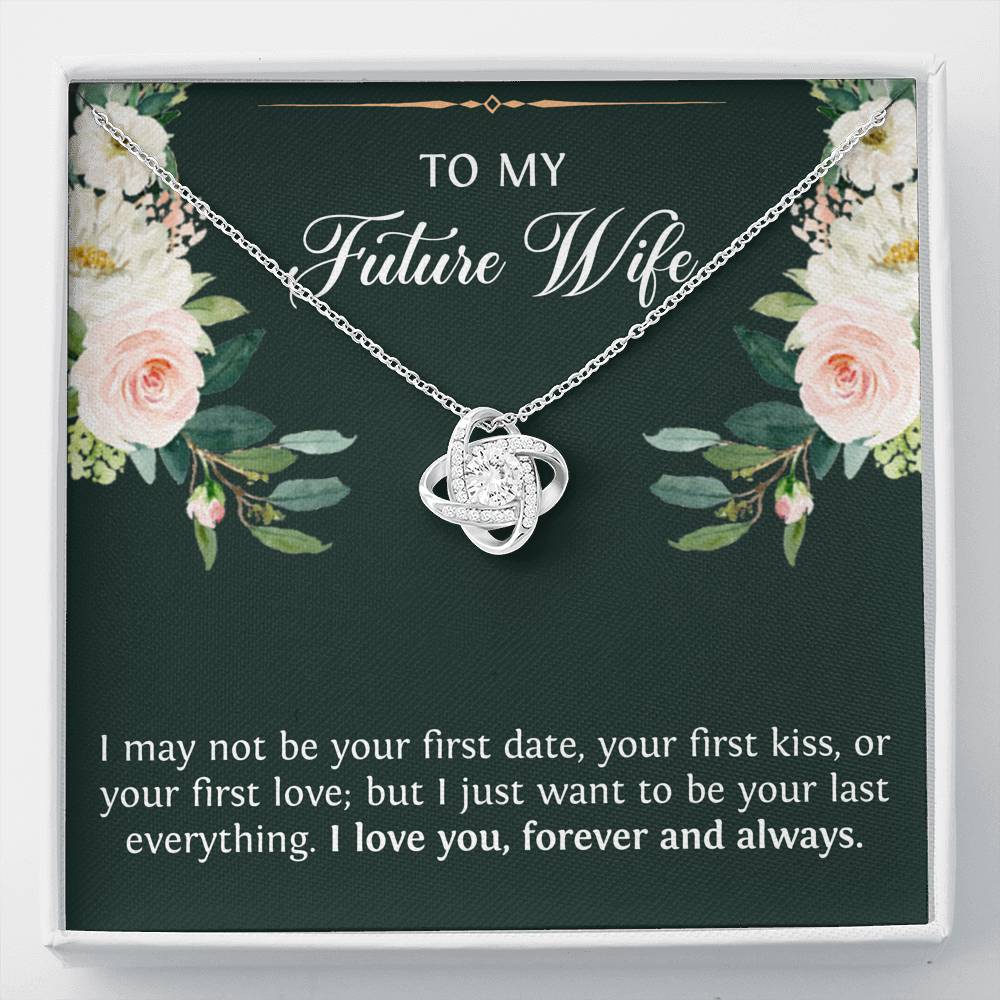 Wedding Bride Gifts from Groom, To My Future Wife, Love Knot Necklace, Engagement Jewelry For Wife