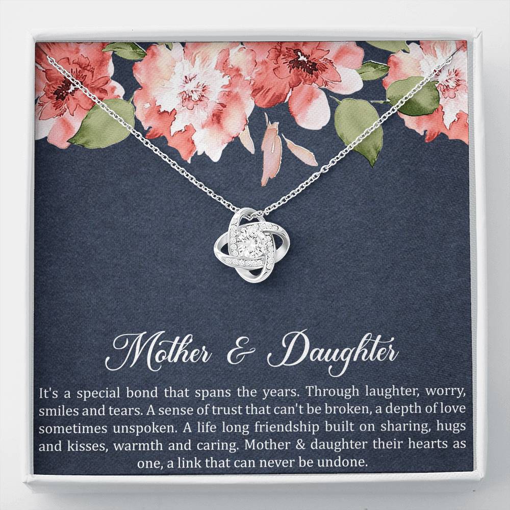To My Daughter Gifts, Special Bond That Spans The Years, Love Knot Necklace For Women, Birthday Present Idea From Mom