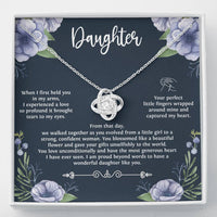 Load image into Gallery viewer, Daughter Necklace From Mom and Dad, When I First Held You, Sentimental Love Knot Jewelry For Women, Meaningful Birthday Necklace for Daughter
