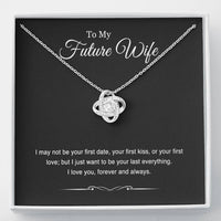 Load image into Gallery viewer, Wedding Bride Gifts from Groom, To My Future Wife, Love Knot Necklace, Engagement Jewelry For Wife
