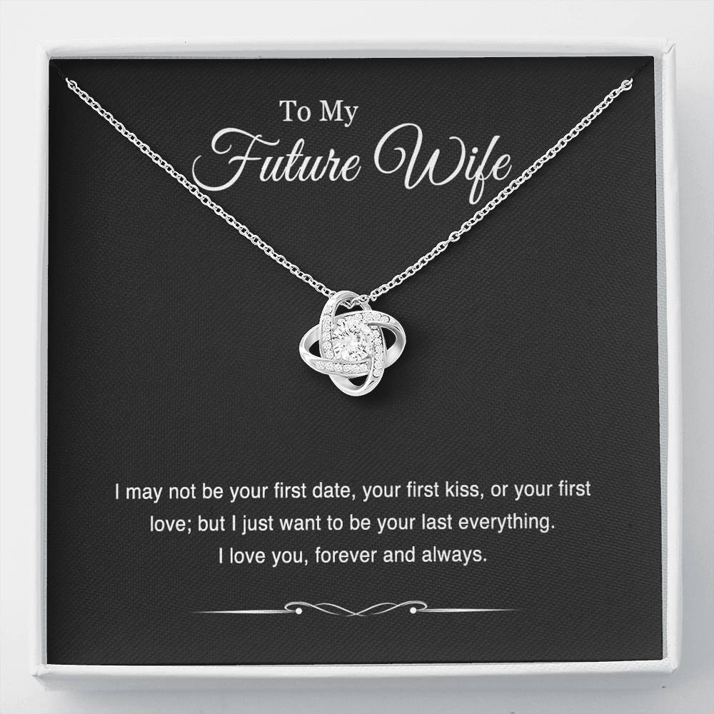 Wedding Bride Gifts from Groom, To My Future Wife, Love Knot Necklace, Engagement Jewelry For Wife