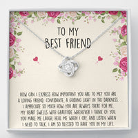 Load image into Gallery viewer, To My Best Friend Gifts, I Am So Blessed, Love Knot Necklace For Women, Birthday Present Idea From Bestie
