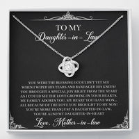 Load image into Gallery viewer, To My Daughter-in-law Gifts, Circle of Strength and Love, Love Knot Necklace For Women, Birthday Present Idea From Mother-in-law
