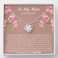 Load image into Gallery viewer, To My Mom Gifts, You Are Amazing, Love Knot Necklace For Women, Birthday Present From Son Daughter
