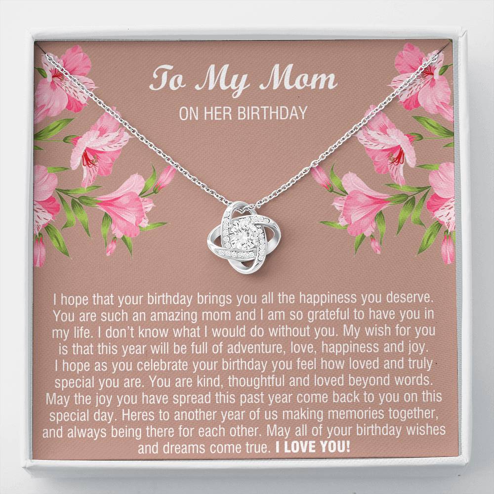 To My Mom Gifts, You Are Amazing, Love Knot Necklace For Women, Birthday Present From Son Daughter