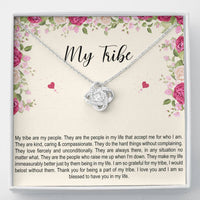 Load image into Gallery viewer, To My Best Friend Gifts, My Tribe , Love Knot Necklace For Women, Birthday Present Idea From Bestie
