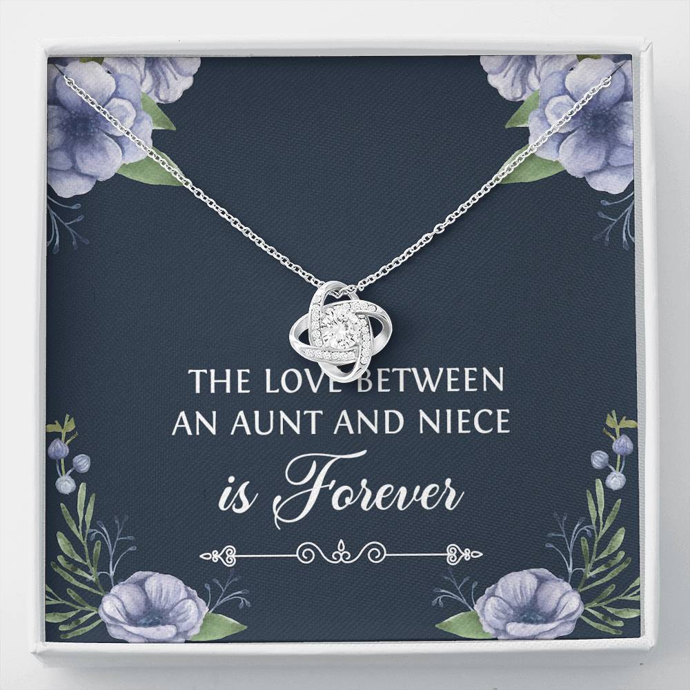 To My Niece  Gifts, The Love Between an Aunt and Niece, Love Knot Necklace For Women, Birthday Present Idea From Aunt