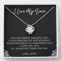 Load image into Gallery viewer, To My Niece  Gifts, You Are Simply Amazing, Love Knot Necklace For Women, Birthday Present Idea From Aunt
