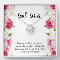 Load image into Gallery viewer, To My Best Friend Gifts, You Mean The World To Me, Love Knot Necklace For Women, Birthday Present Idea From Bestie
