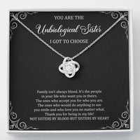 Load image into Gallery viewer, To My Unbiological Sister Gifts, Family Isn&#39;t Always Blood, Love Knot Necklace For Women, Birthday Present Idea From Sister-in-law
