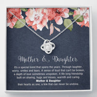 Load image into Gallery viewer, To My Mom Gifts, Mother and Daughter Bond, Love Knot Necklace For Women, Birthday Mothers Day Present From Daughter
