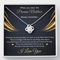 Load image into Gallery viewer, To My Girlfriend, When You Wear This Promise Necklace, Love Knot Necklace For Women, Anniversary Birthday Gifts From Boyfriend
