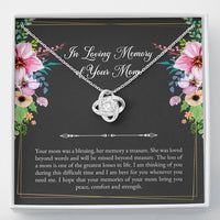 Load image into Gallery viewer, Loss of Mom Gifts, In Loving Memory, Sympathy Love Knot Necklace For Loss of Mom, Memorial Sorry For Your Loss Present
