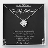 Load image into Gallery viewer, To My Girlfriend, You Are My Rock, Love Knot Necklace For Women, Anniversary Birthday Valentines Day Gifts From Boyfriend
