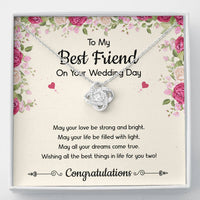 Load image into Gallery viewer, Bride Gifts, May Your Love Be Strong And Bright, Love Knot Necklace For Women, Wedding Day Thank You Ideas From Best Friend
