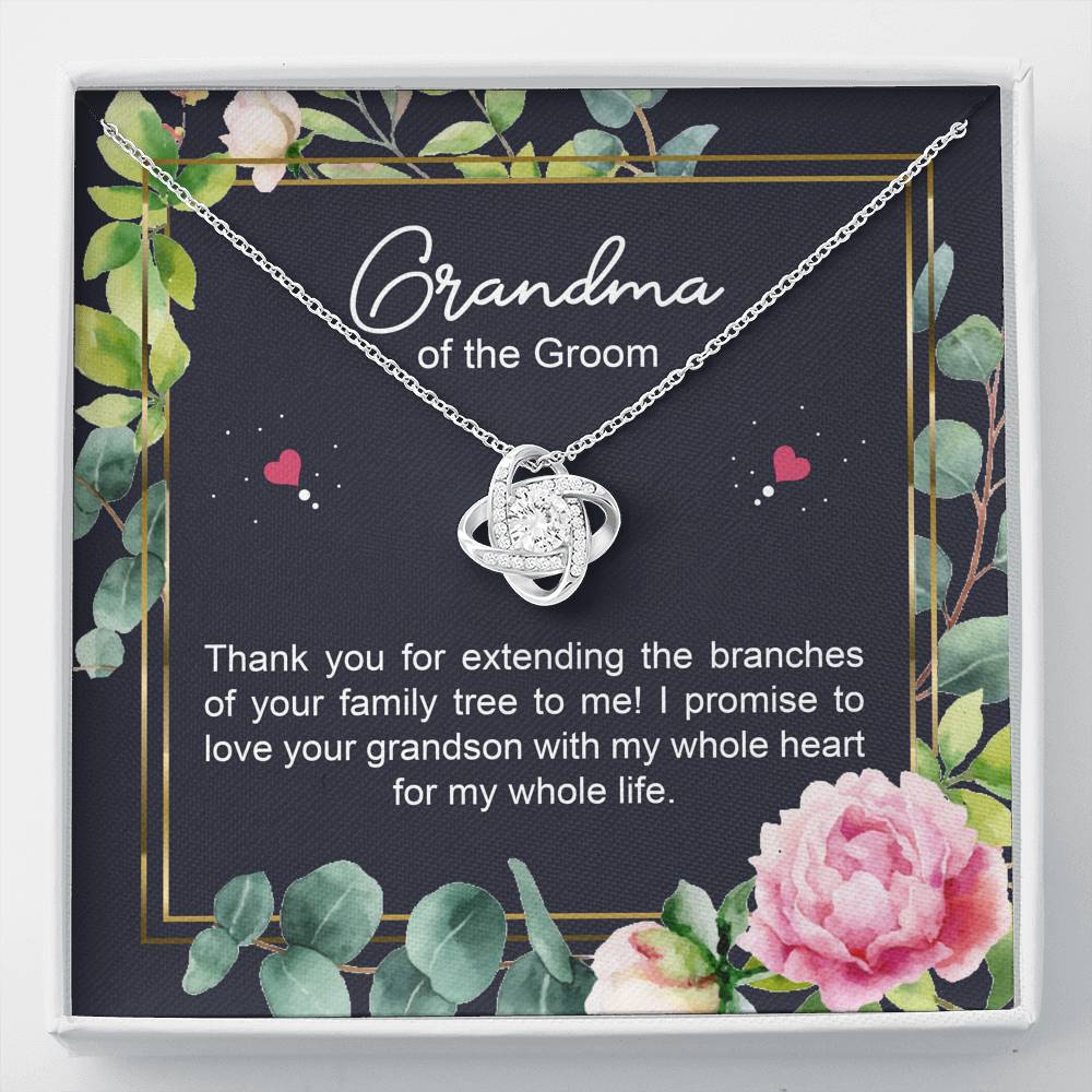 Grandmother of the Groom Gifts, I Promise To Love Your Grandson, Love Knot Necklace For Women, Wedding Day Thank You Ideas From Bride