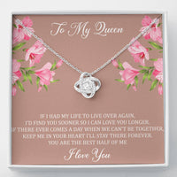Load image into Gallery viewer, To My Wife, My Queen, Love Knot Necklace For Women, Anniversary Birthday Gifts From Husband
