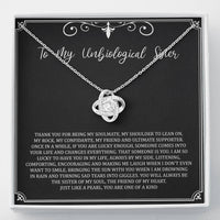 Load image into Gallery viewer, To My Unbiological Sister Gifts, My Soulmate, Love Knot Necklace For Women, Birthday Present Idea From Sister-in-law
