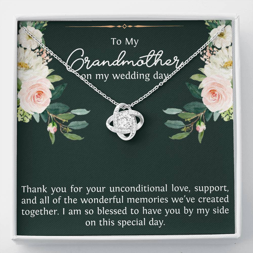 Grandmother of the Groom Gifts, Thank You For Your Love, Love Knot Necklace For Women, Wedding Day Thank You Ideas From Groom